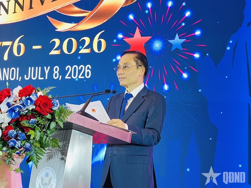 Uỷ viên Bộ Chính trị, Bộ trưởng Ngoại giao Lê Hoài Trung dự chiêu đãi kỷ niệm Quốc khánh Hoa Kỳ lần thứ 250
